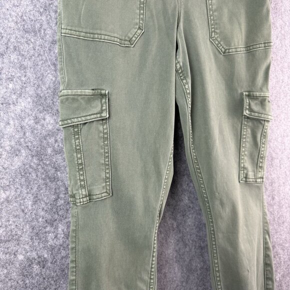 SPANX Stretch Twill Ankle Cargo Pants Pull On Army Green Slimming Women’s M - Picture 3 of 16